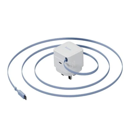Bazic Goport Retrek 65W, Usb-C Gan Wall Charger (Uk) With 70Cm Built-In Cable - White